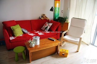 宜家风格二居室经济型90平米客厅沙发图片