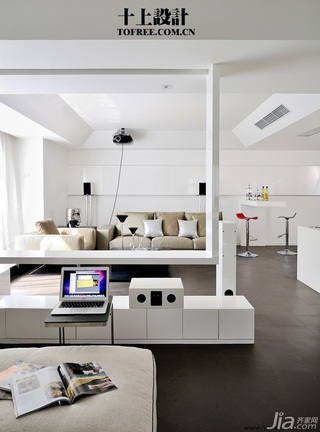 十上简约风格公寓经济型80平米客厅沙发图片