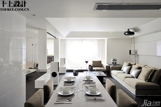 十上简约风格公寓经济型80平米餐厅餐桌图片