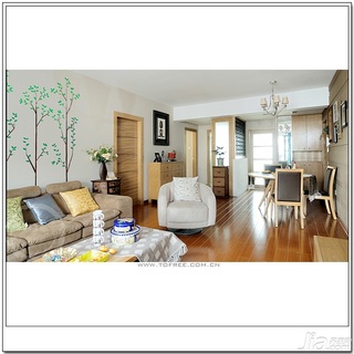十上简约风格公寓经济型130平米客厅沙发效果图
