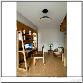 十上简约风格公寓经济型130平米书房书桌图片