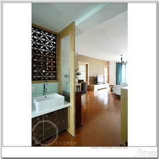 十上简约风格公寓经济型130平米卫生间洗手台效果图