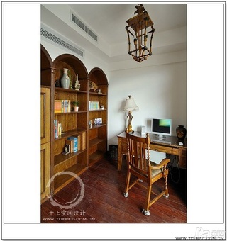 十上欧式风格公寓富裕型140平米以上书房书桌效果图