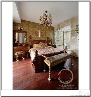 十上欧式风格公寓富裕型140平米以上卧室床图片