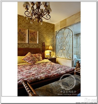 十上欧式风格公寓富裕型140平米以上卧室隔断床图片