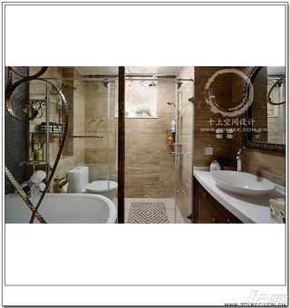 十上欧式风格公寓富裕型140平米以上卫生间洗手台效果图
