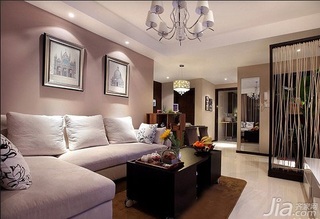 简约风格二居室富裕型客厅吊顶沙发效果图