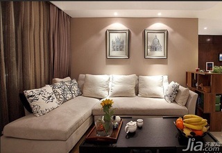 简约风格二居室富裕型客厅吊顶沙发图片