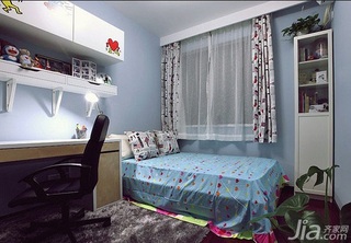 简约风格二居室富裕型卧室床图片