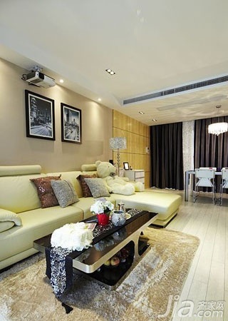 简约风格二居室富裕型70平米客厅吊顶沙发图片