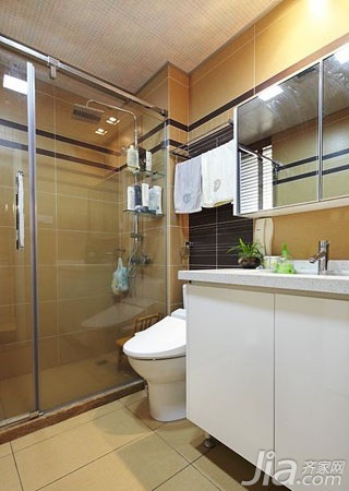 简约风格二居室富裕型70平米卫生间设计