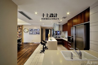 十上欧式风格公寓经济型120平米厨房吧台橱柜定做