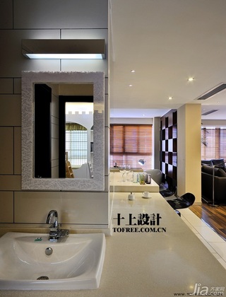 十上欧式风格公寓经济型120平米卫生间吧台洗手台效果图