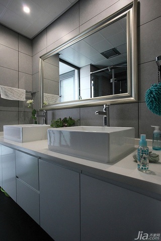 中式风格二居室富裕型卫生间洗手台图片