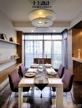 十上中式风格公寓140平米以上餐厅餐桌效果图