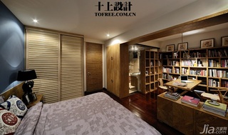 十上中式风格公寓140平米以上卧室床图片