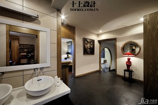十上中式风格公寓140平米以上卫生间洗手台效果图