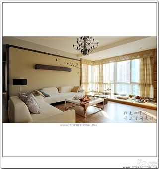十上简约风格公寓经济型130平米客厅地台沙发图片