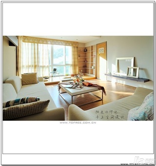 十上简约风格公寓经济型130平米客厅地台沙发效果图