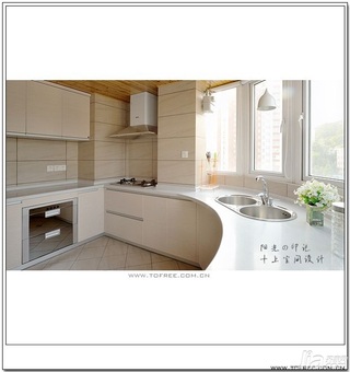 十上简约风格公寓经济型130平米厨房橱柜设计