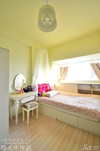 导火牛东南亚风格公寓经济型90平米卧室飘窗床图片