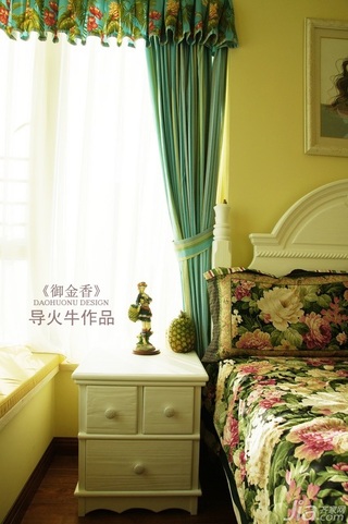 导火牛美式风格公寓豪华型140平米以上卧室飘窗床图片