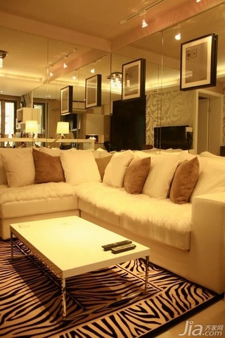 简约风格一居室经济型60平米客厅沙发背景墙沙发婚房设计图纸