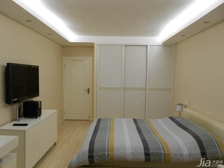 宜家风格一居室经济型60平米卧室床效果图