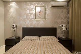 简约风格小户型经济型50平米卧室卧室背景墙床效果图