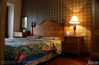 导火牛混搭风格公寓经济型130平米卧室床效果图