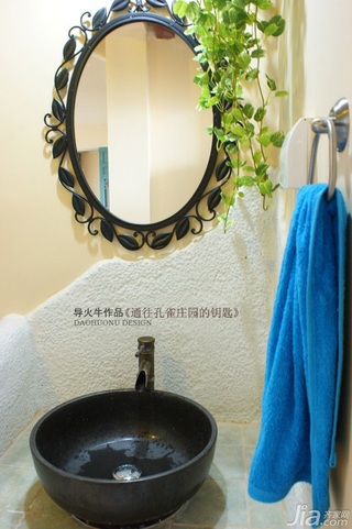导火牛混搭风格公寓经济型130平米卫生间洗手台图片