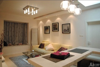 简约风格一居室经济型50平米客厅吊顶沙发效果图