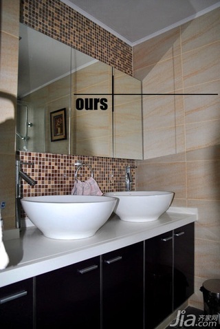 简约风格一居室经济型50平米卫生间洗手台效果图