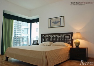 导火牛中式风格公寓富裕型140平米以上卧室床效果图