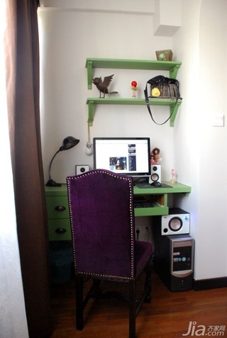 美式乡村风格一居室经济型50平米工作区书桌效果图