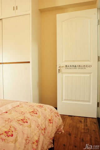 导火牛田园风格公寓经济型90平米卧室床图片