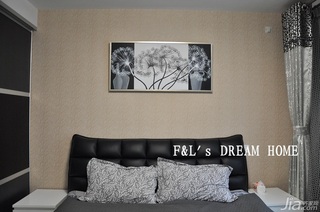 简约风格二居室经济型70平米卧室卧室背景墙床效果图