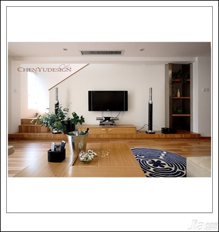 陈禹简约风格复式经济型140平米以上客厅楼梯沙发效果图