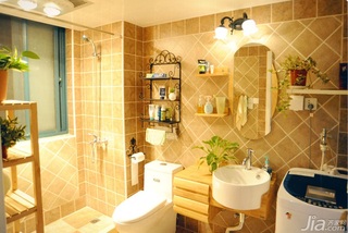 简约风格二居室经济型80平米卫生间洗手台效果图