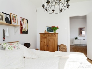 北欧风格小户型富裕型60平米卧室床效果图