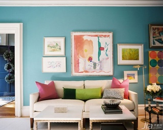 美式风格客厅沙发背景墙沙发效果图