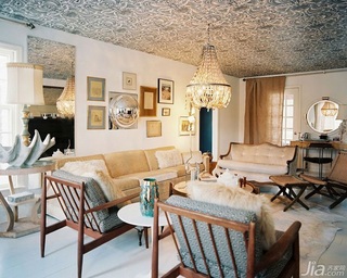 美式风格客厅吊顶沙发图片