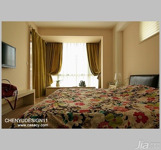 陈禹简约风格别墅经济型140平米以上卧室床图片