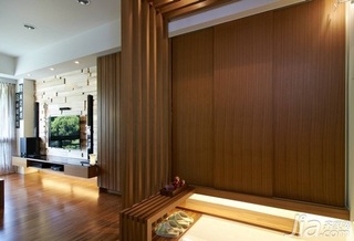 日式风格经济型120平米玄关收纳柜效果图