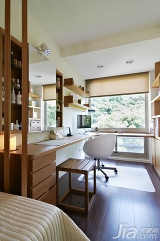 日式风格经济型120平米工作区书桌图片