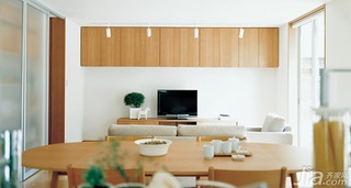 日式风格二居室经济型120平米客厅餐桌图片