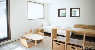 日式风格二居室经济型120平米卧室床效果图