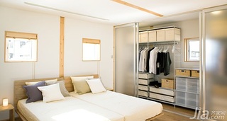 日式风格别墅经济型140平米以上卧室床图片