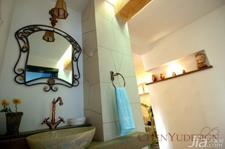 陈禹地中海风格公寓经济型110平米卫生间洗手台效果图