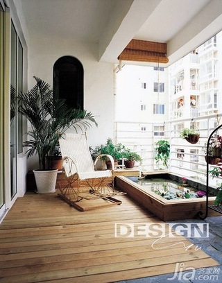 陈禹地中海风格公寓经济型110平米阳台装修效果图